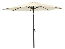 Parasoll med sveiv og tilt beige Ø300 x H247 cm - Sunlife